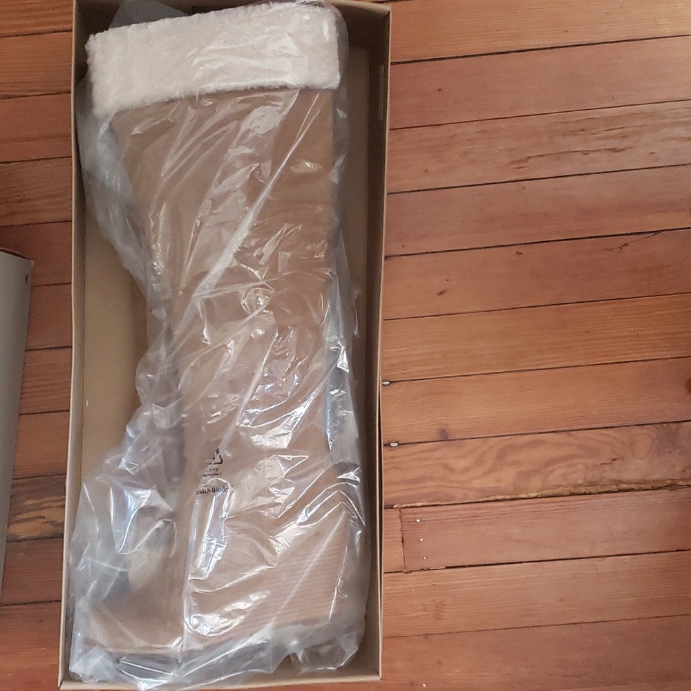 Suede knee high boots